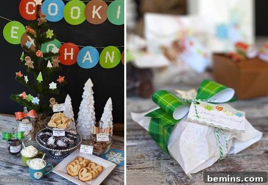 Visually Stunning DIY Holiday Party Decorations: 20 Creative Ideas 17 Cute Printables for a Cookie Exchange Party