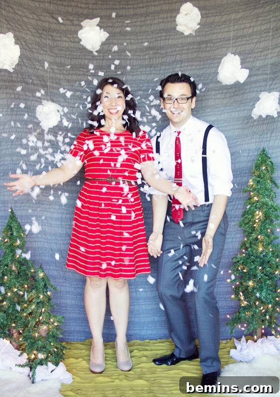 Visually Stunning DIY Holiday Party Decorations: 20 Creative Ideas 4 DIY Christmas Photo Backdrop Idea