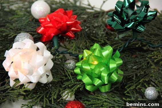 Visually Stunning DIY Holiday Party Decorations: 20 Creative Ideas 6 Christmas Bow String Lights for a Party