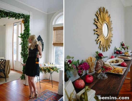 Visually Stunning DIY Holiday Party Decorations: 20 Creative Ideas 10 Fresh Trimmings and Pomegranates for Soiree