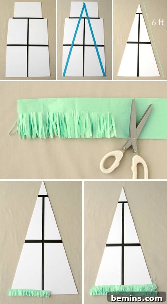 Sparkle Without Sprawl: Creative Space-Saving Christmas Trees 3 Step-by-step image of assembling a space-saving Christmas tree