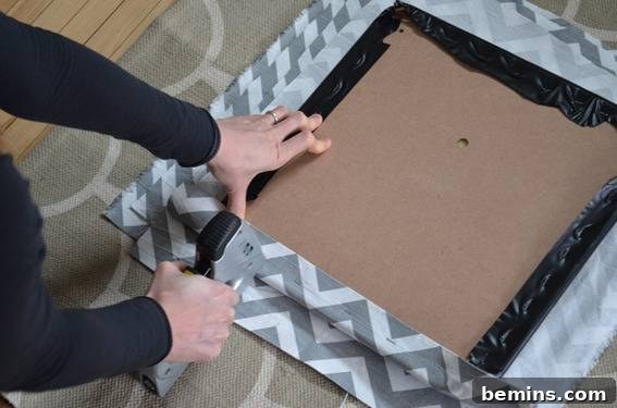 Stapling the Fabric