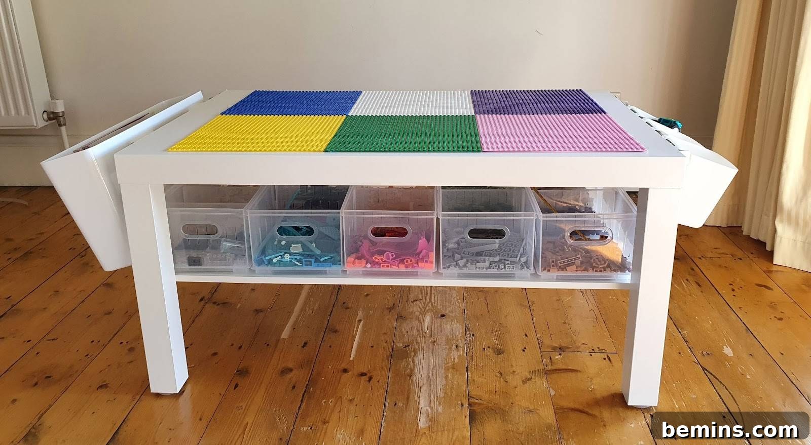 Lack coffee table as Lego table.