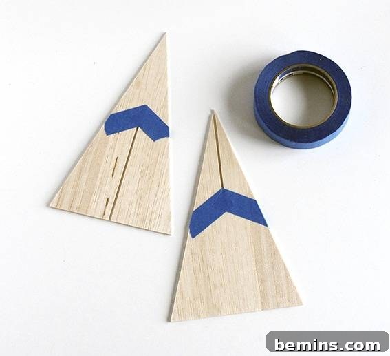 Decorating your wooden tabletop Christmas tree