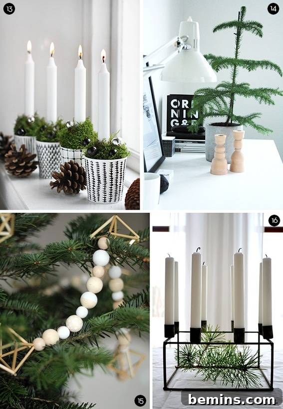 Birch trunk Christmas tree