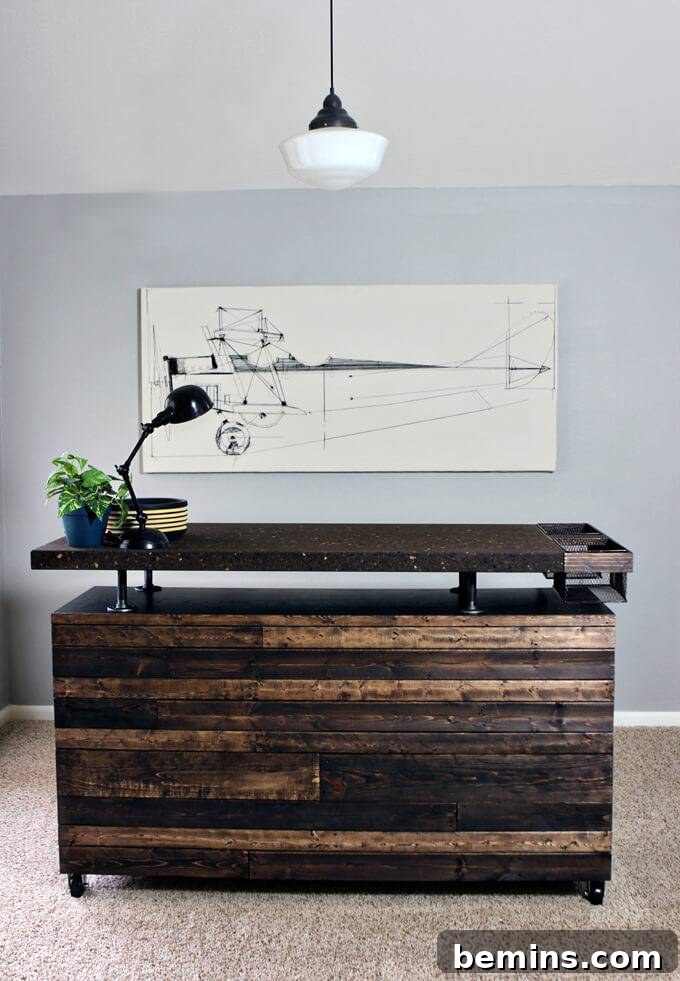 Malm Dresser Transformed into Worktable