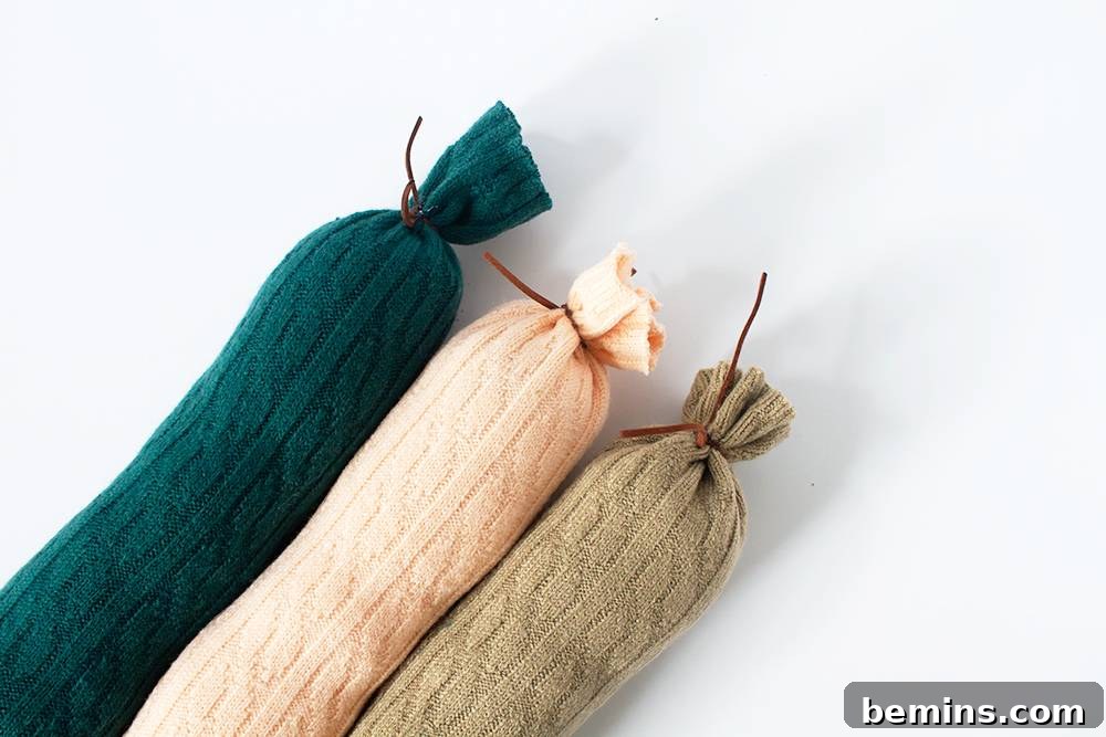 Finished Catnip Sock Sticks