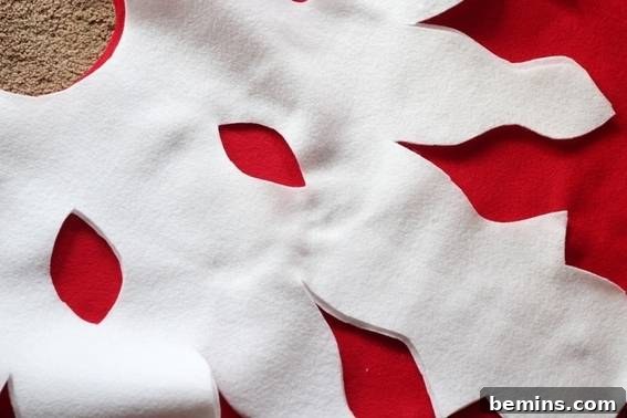Cutting Snowflake Pattern on Felt