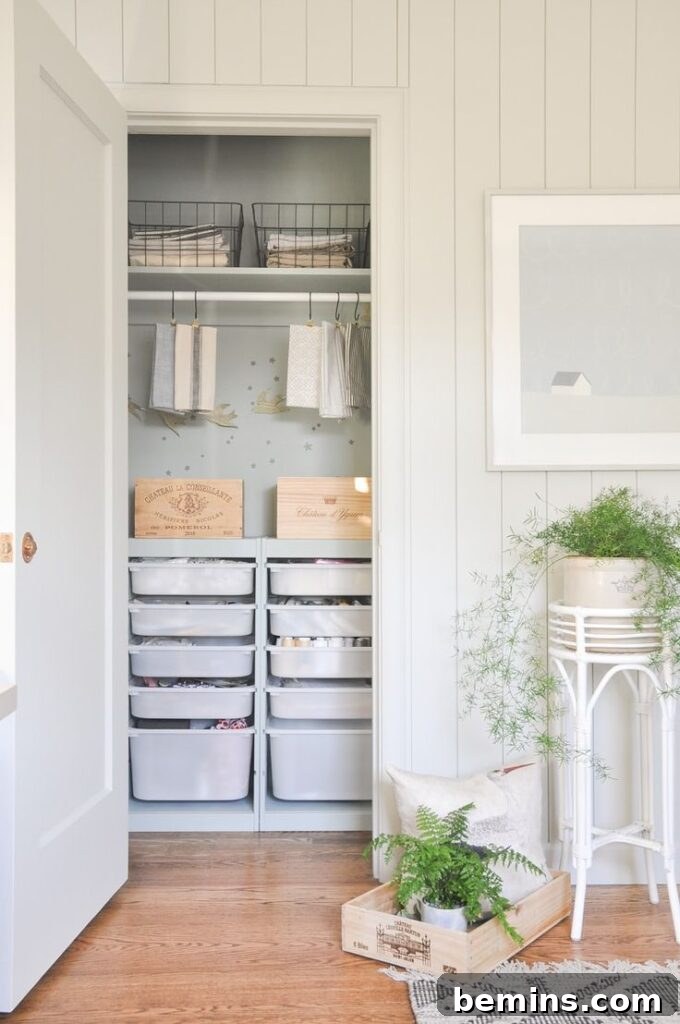 White coset with Ikea Trofast units inside