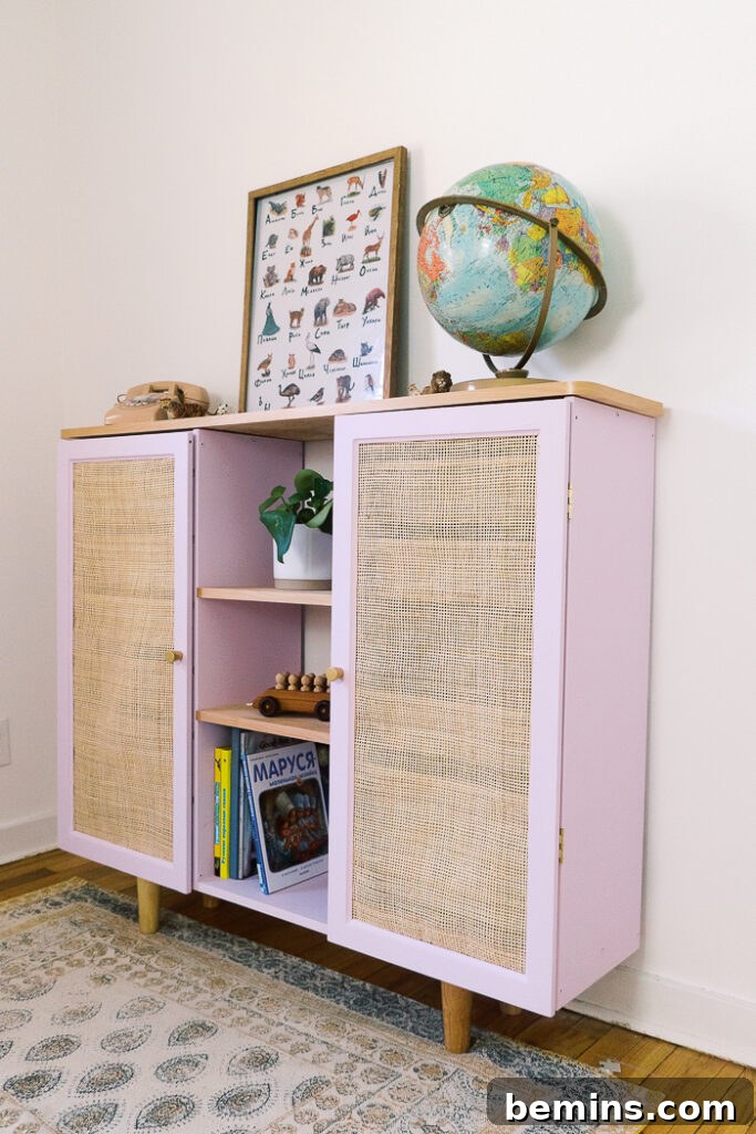Trofast storage with pink doors