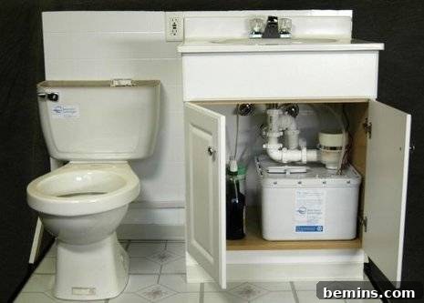 "A toilet with a sink ". 