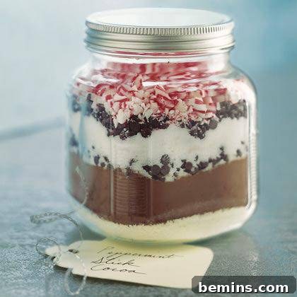 Peppermint Stick Cocoa Homemade Gift