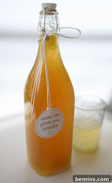 Lemon Cordial Homemade Gift