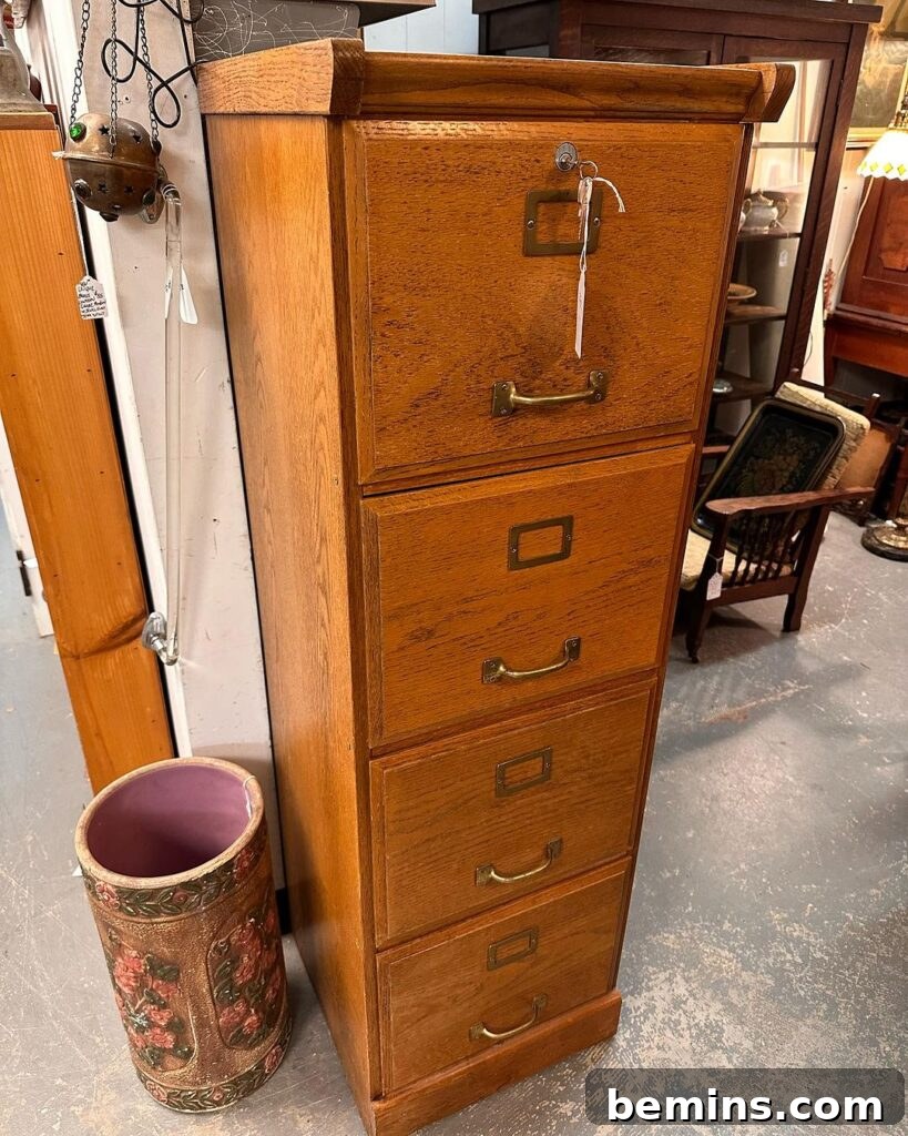 Filing cabinet in a room