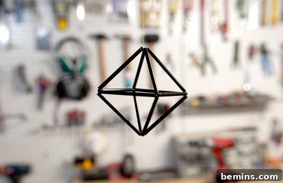 Adding Straws to the Sides of the Ornament