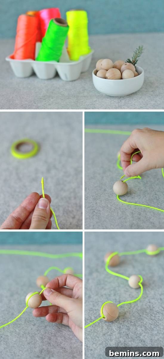 DIY Neon Holiday Garland Supplies