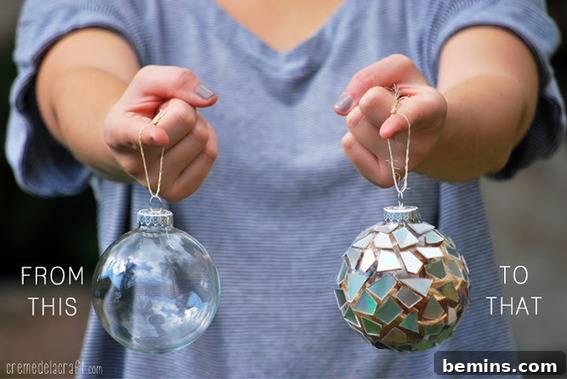 Modern DIY Faux Aluminum Ornaments