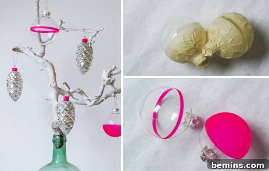Neon Painted DIY Ornaments