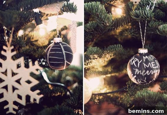 Chalkboard ornament DIY