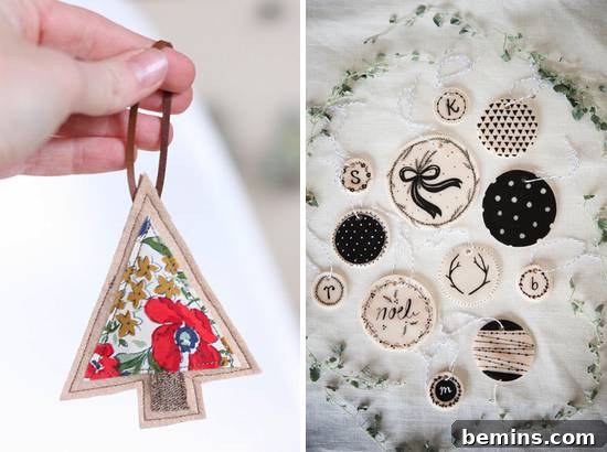 Scrap Fabric Tree Ornament
