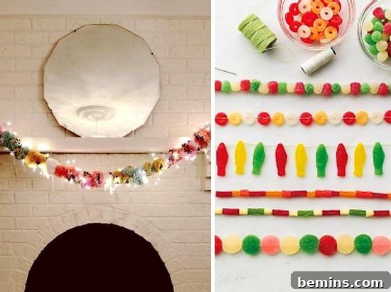 A fun and festive pom pom garland.