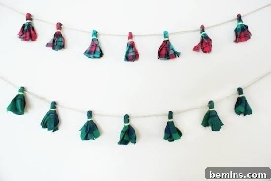An elegant and festive tassel garland.