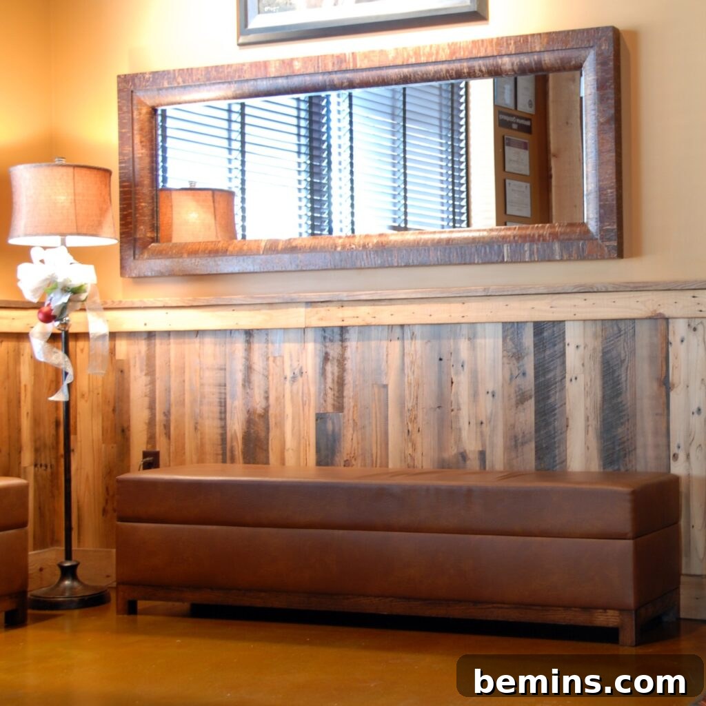 rustic timber wainscoting 