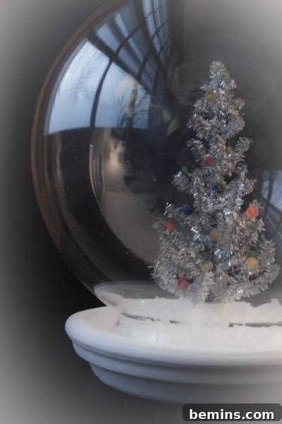 How to Craft a Tiny Tinsel Tree Snow Globe 12 Finished Miniature Tinsel Tree Snow Globe