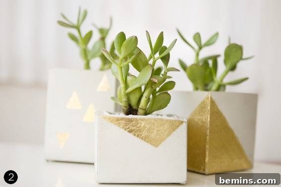 Gilded Creations: 10 Stunning DIY Metallic Vases & Planters 3 DIY Mini Copper Planters Tutorial