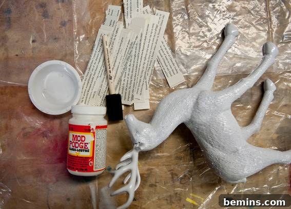 Applying Base Coat to the Reindeer