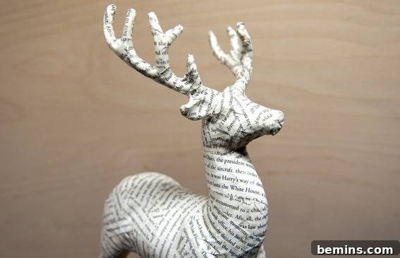 Applying Papier-Mache to the Reindeer