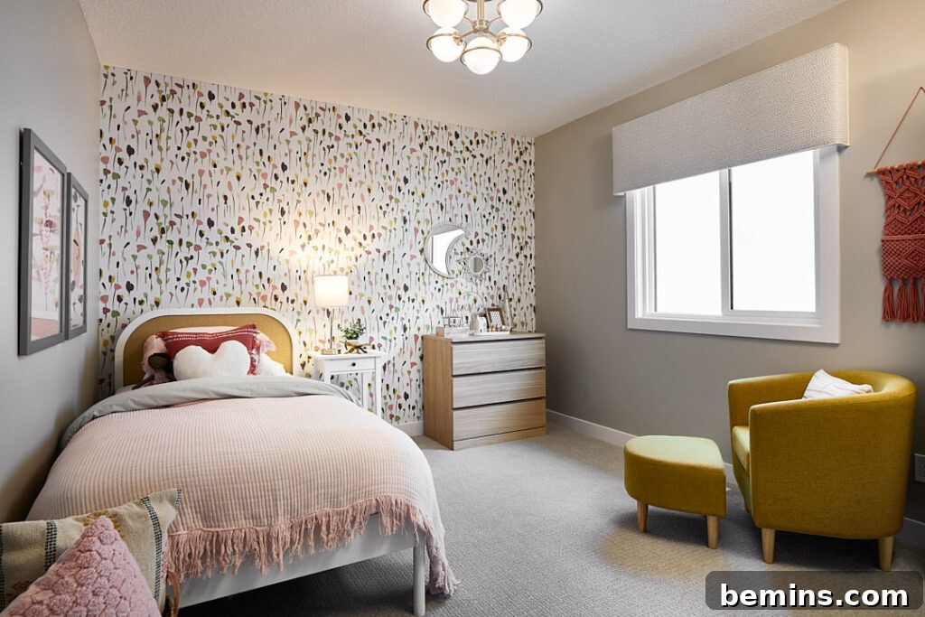 Budget Bedroom Wallpaper: Stylish Upgrades That Won't Break the Bank 14 Paint splatter accent wall in a playful childrens room