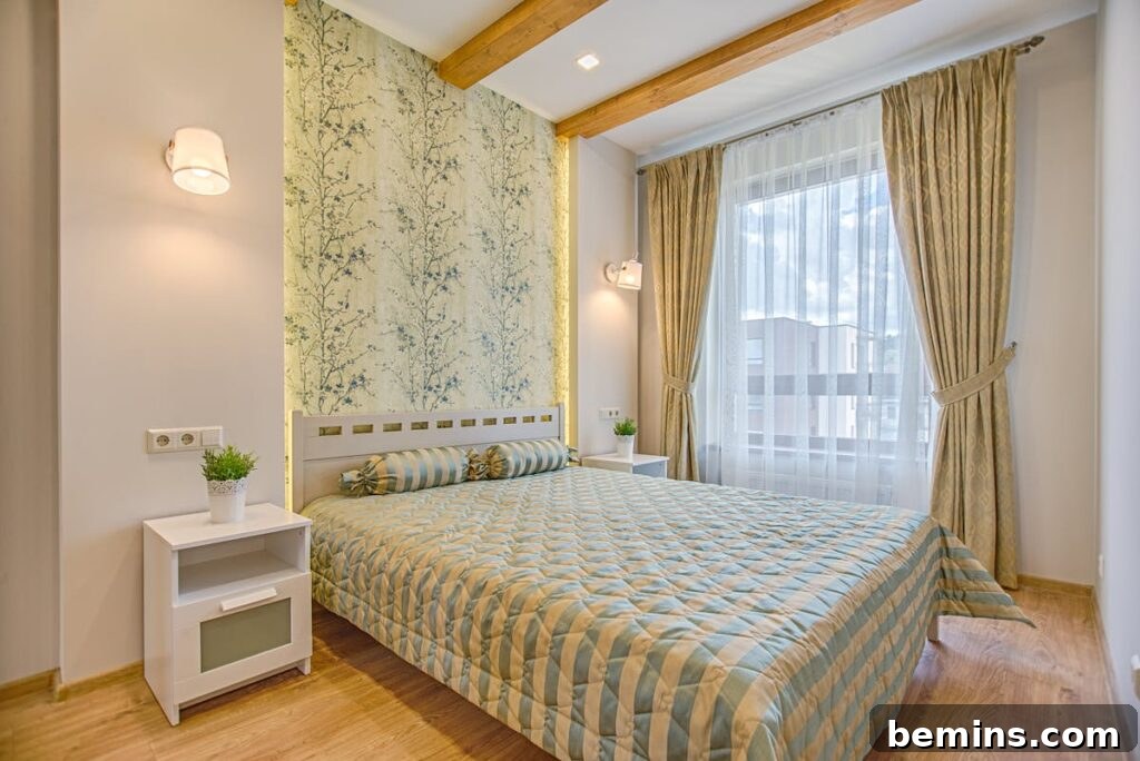 Budget Bedroom Wallpaper: Stylish Upgrades That Won't Break the Bank 3 Bedroom Interior featuring stylish wallpaper