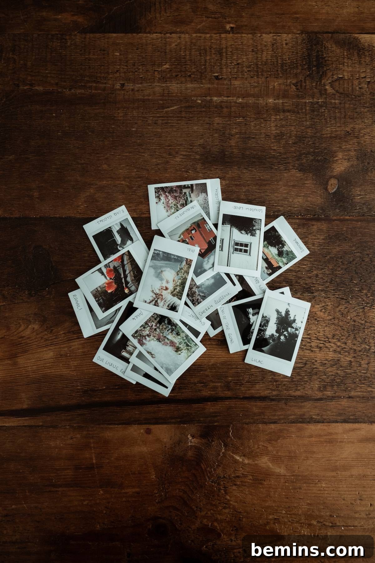 New Year's Eve DIY Photo Booth & Craft Inspirations 4 A stack of Polaroid photos from a photo booth, showcasing the instant and tangible memories created.