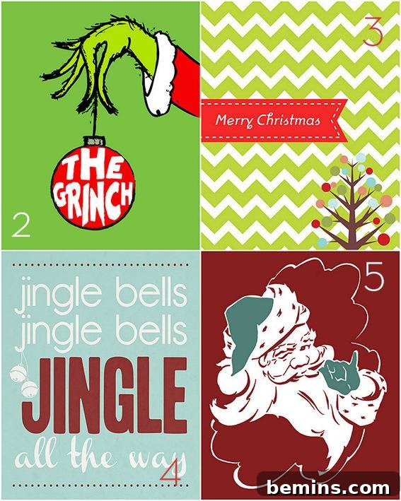 Mid-Century Modern Holiday Printables