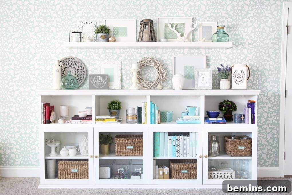 Striking IKEA BESTA Transformations for a Unique Home 10 White Ikea BESTA with open shelves