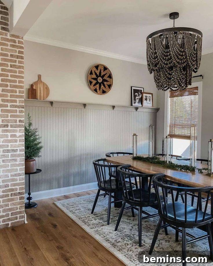 Inspiring Wainscoting: 15+ Dining Room Design Ideas 5 Green beadboard wainscoting in living room