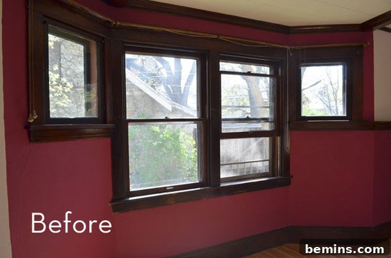 Charming old windows with wooden casings bringing natural light into a home