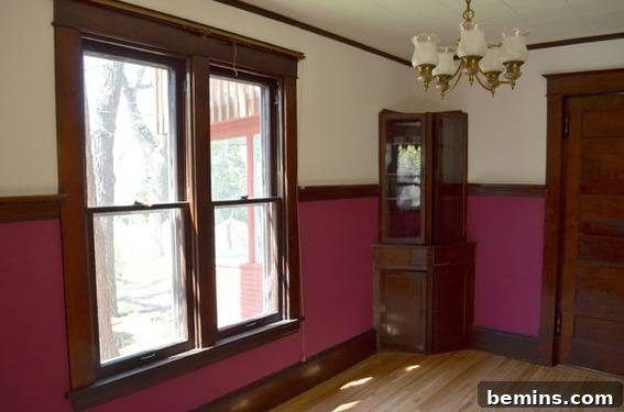 Soft pink and white painted walls creating a serene and inviting atmosphere
