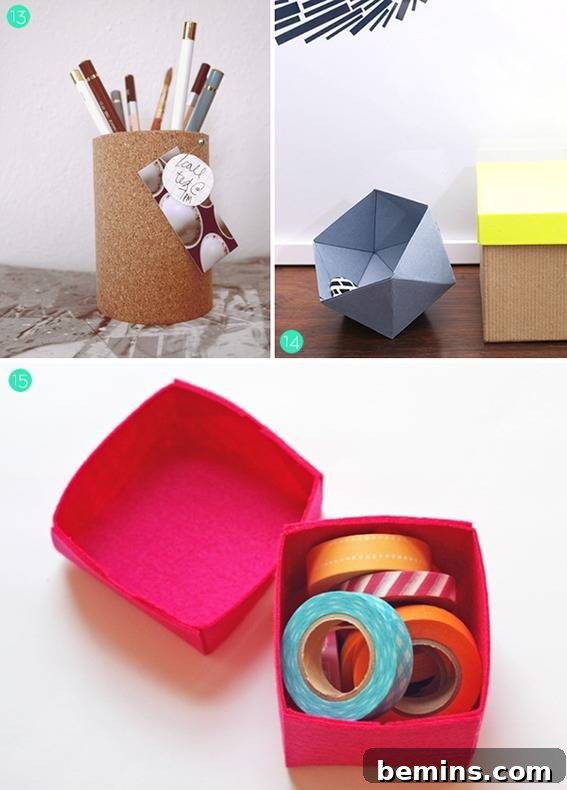 DIY Cork Pencil Holder