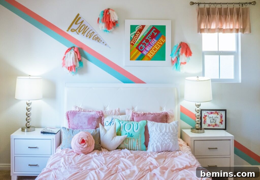 Command Strips Unleashed: Gallery Walls Without the Nail Holes 17 photography of bedroom, displaying children's artwork mounted on walls with Command Strips.