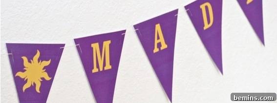 Planning a Unique DIY Princess Party 3 Sun Bunting Inspiration
