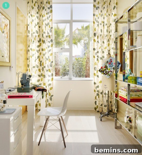 Fresh and Airy Crafting Space