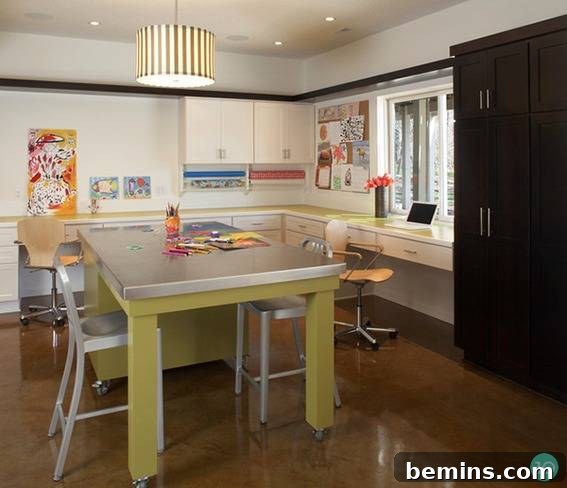 Basement-Turned-Work-and-Craft Room