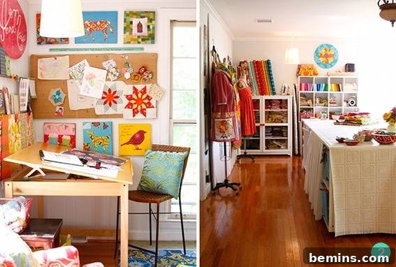 Colorful and Eclectic Home Studio