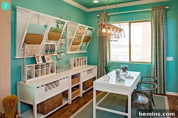 Coastal-Inspired Work Room