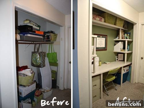 Small Closet Craft Room Transformation