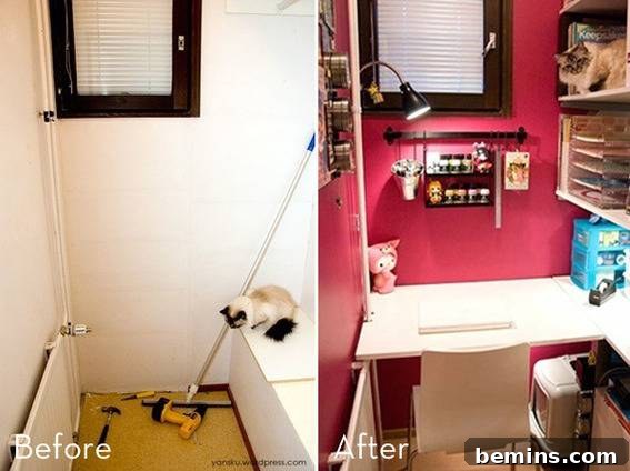Closet Craft Room Conversion