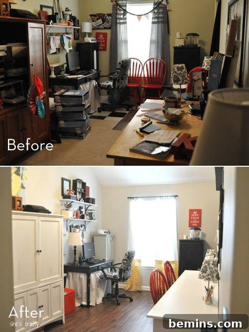 She's Crafty - Colorful and Organized Craft Room
