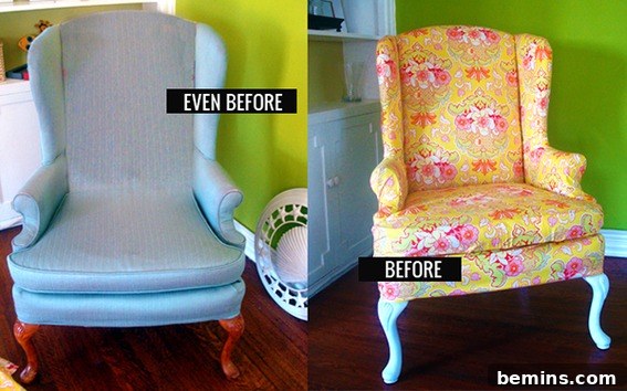 Funky Chair Transformation: Double the Fun 2 Vintage chair before the first makeover